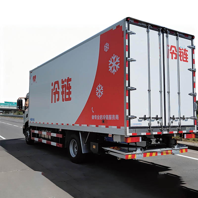 How do hidden folding tailgates improve the efficiency of urban delivery and cold chain transportation?